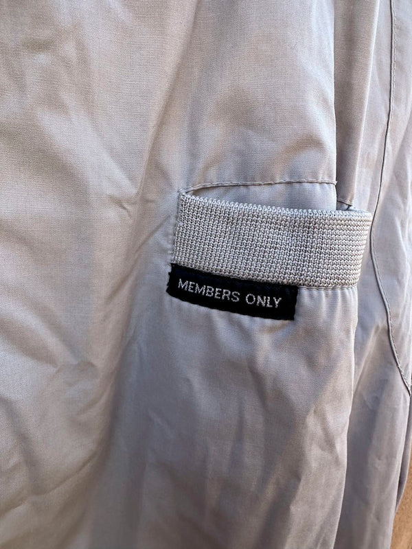 Light Gray 1980's Members Only Jacket, 2XL