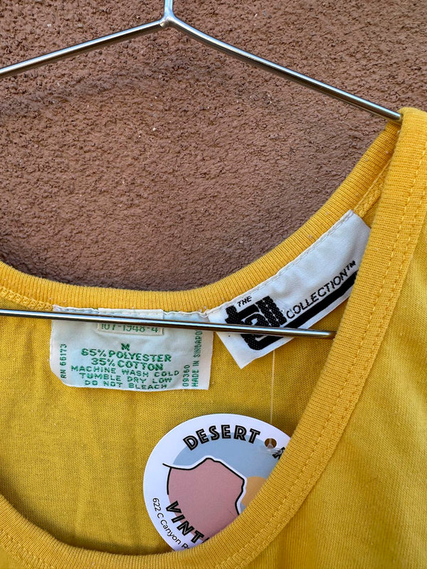 1970's The Tall Collection Yellow Tank Top