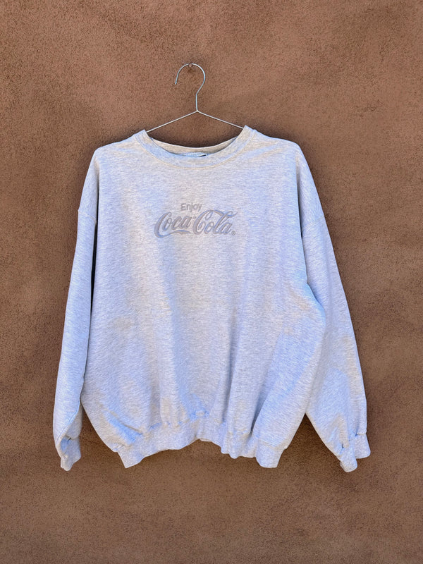 Embroidered Gray Coca Cola Sweatshirt