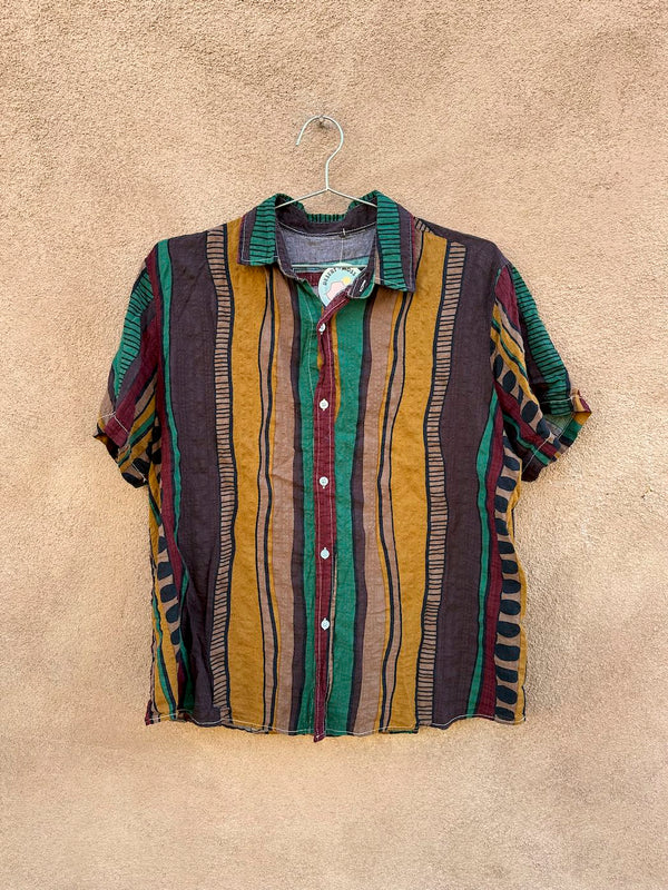 Lightweight Boho Short Sleeve Men's Shirt