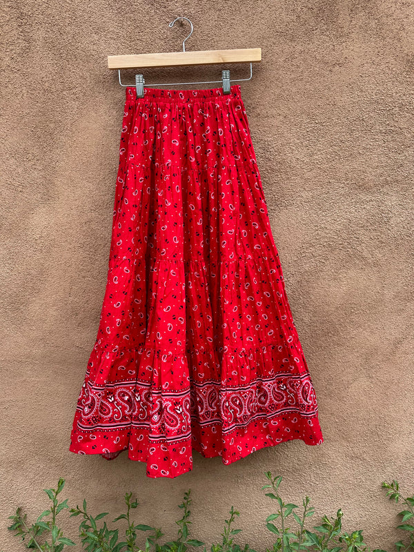 Circle T Bandana Print Skirt