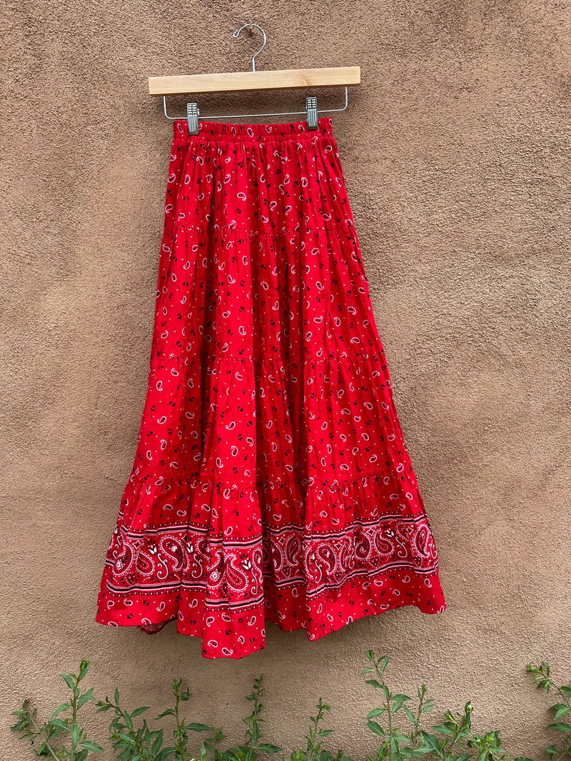 Circle T Bandana Print Skirt