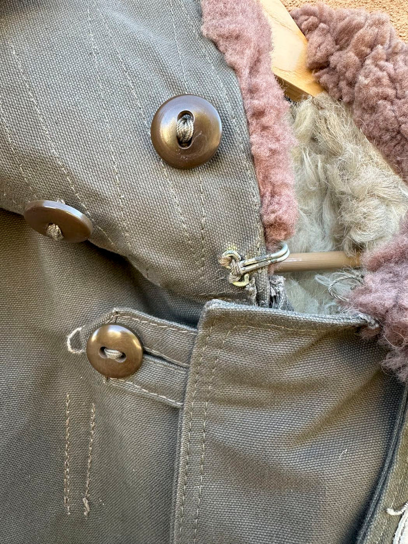 WWII Era Mats Larsson Swedish Army Sheepskin Field Coat