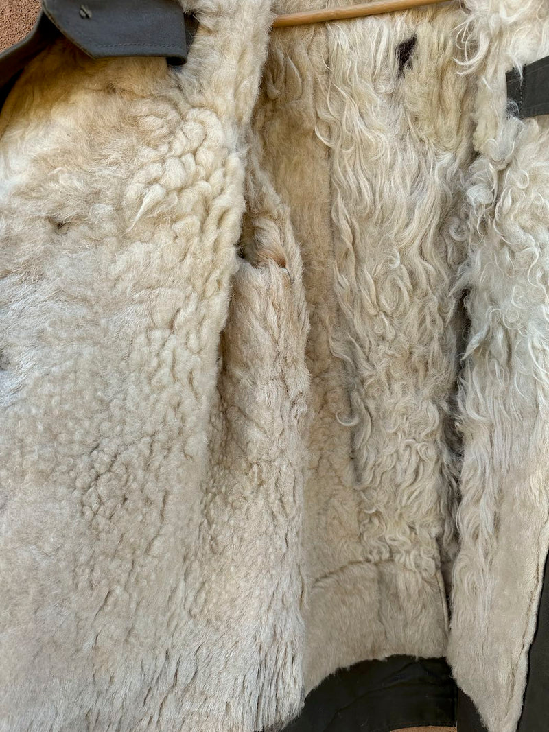 WWII Era Mats Larsson Swedish Army Sheepskin Field Coat