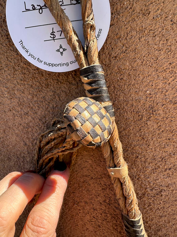 Woven Leather Layered Belt