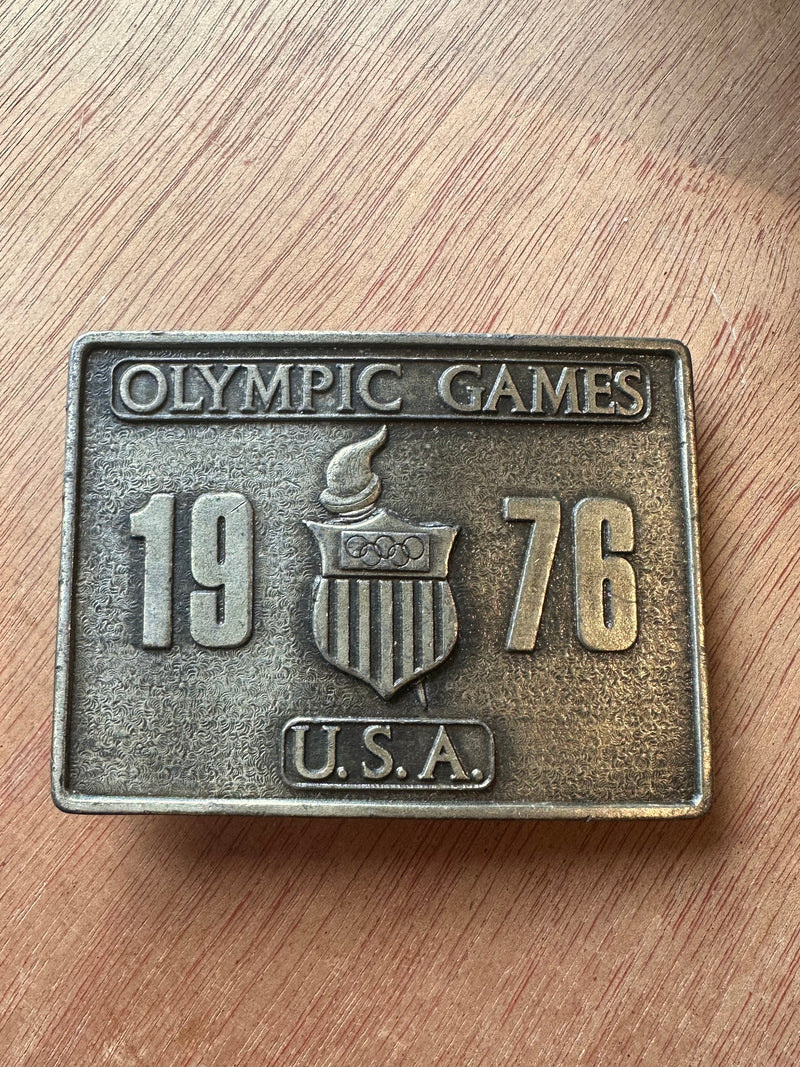 1976 Olympics Bergamont Brass Belt Buckle