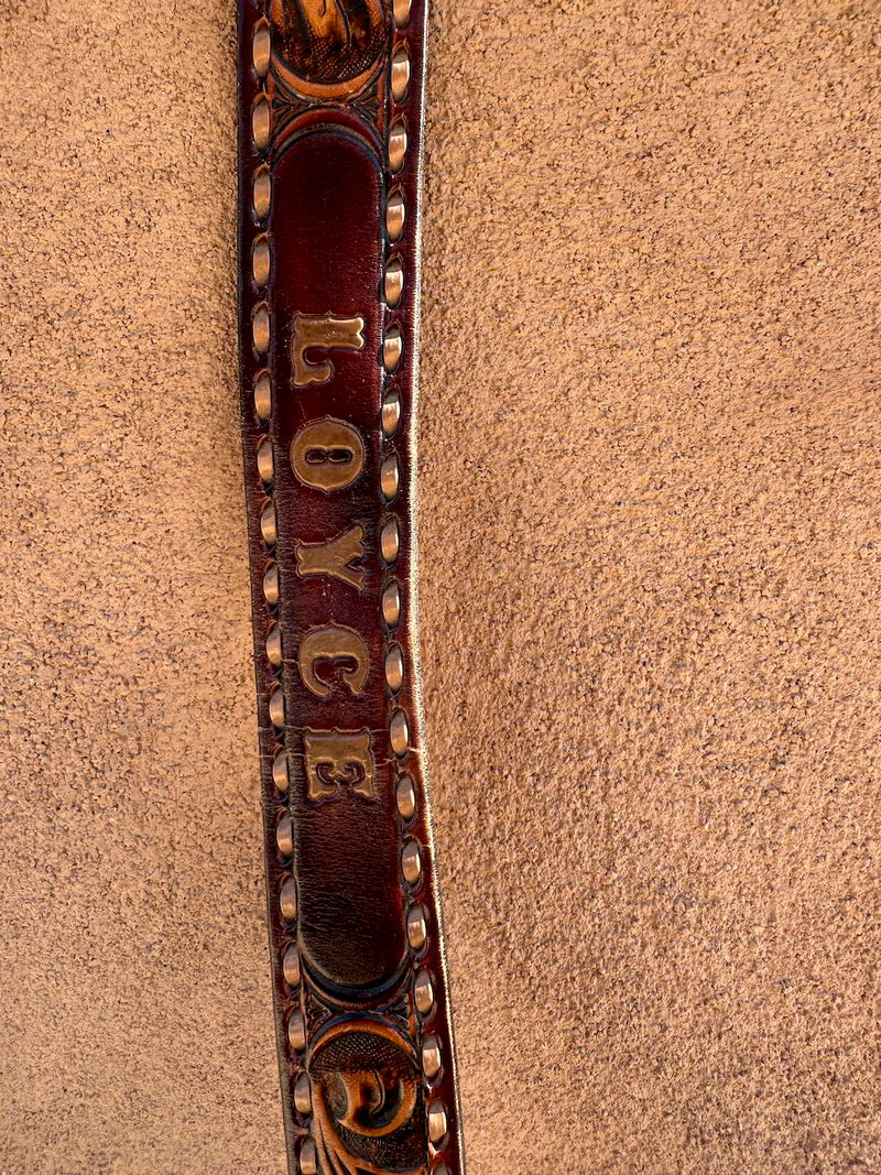 Tooled Leather "Loyce" Belt, 30