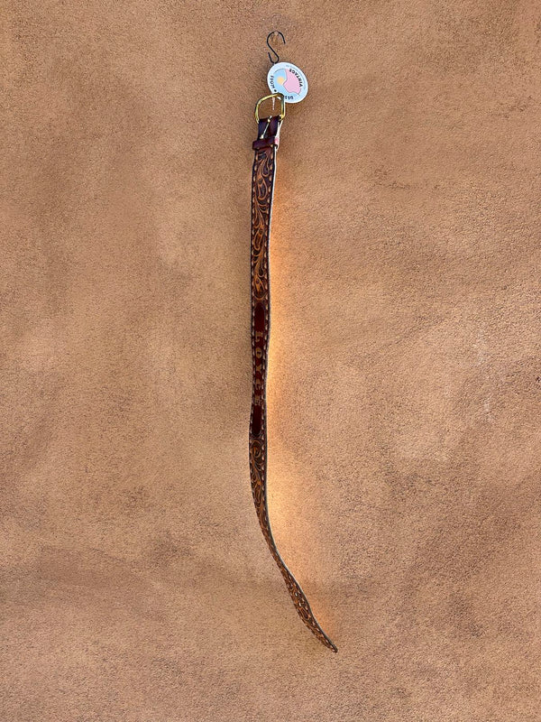Tooled Leather "Loyce" Belt, 30