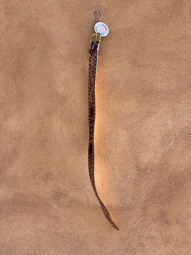 Tooled Leather "Loyce" Belt, 30