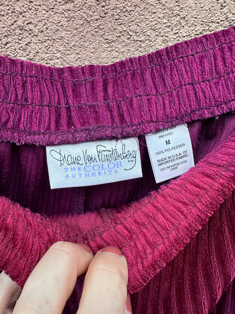 DVF Maroon 2-Piece Outfit - Color Authority