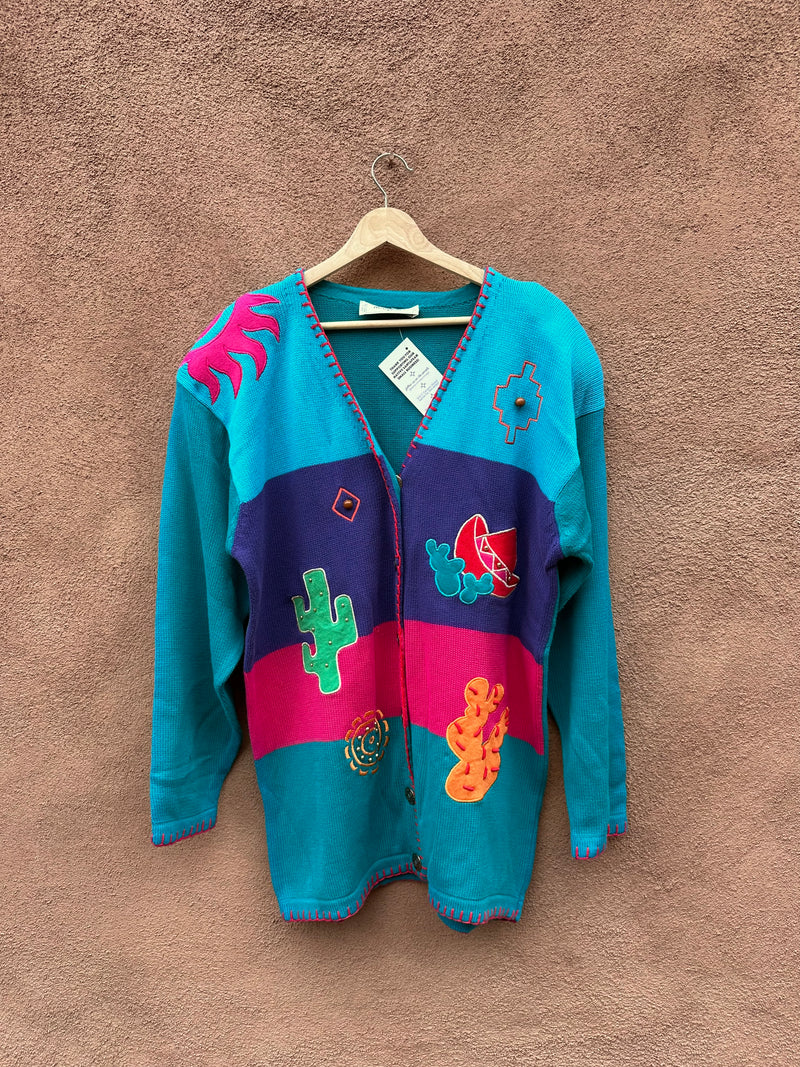 Colorful Southwest Themed Cardigan by Magnolia