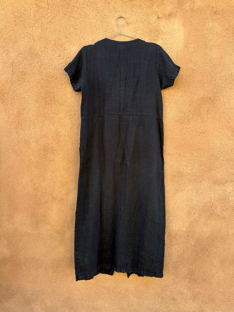 Button Up 100% Linen Dress by Mishi