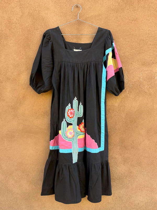Embroidered Saguaro Dress by Ramona Rull - as is