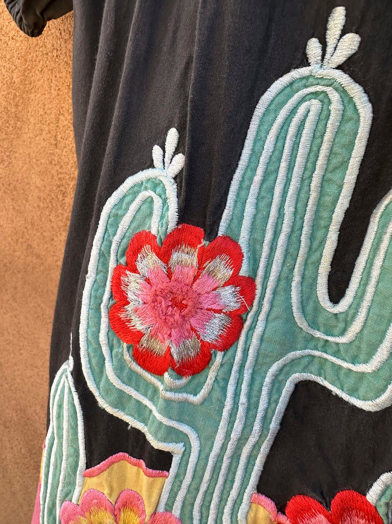 Embroidered Saguaro Dress by Ramona Rull - as is