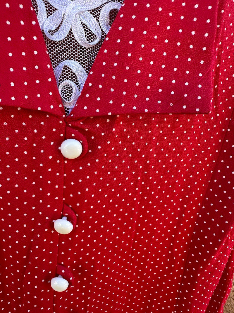 Red and White Polka Dot Frederick's of Hollywood Dress