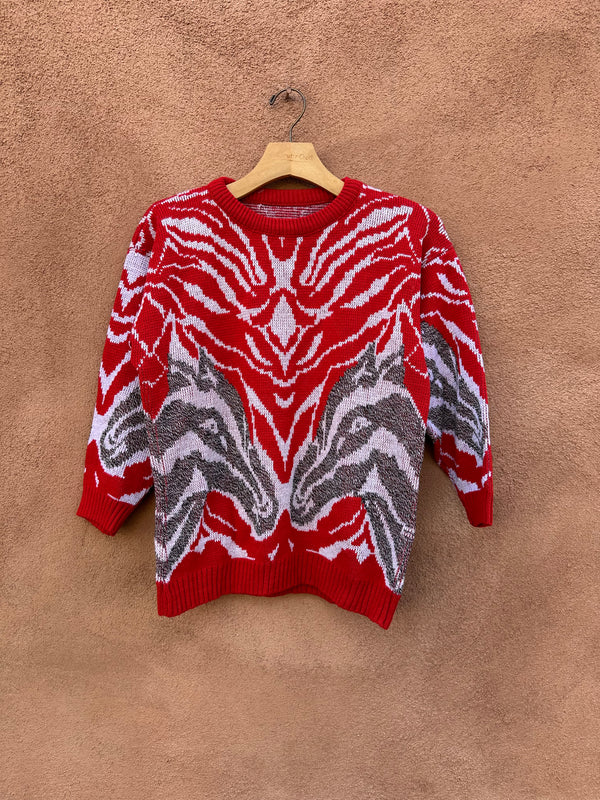 80's Zebra Sweater