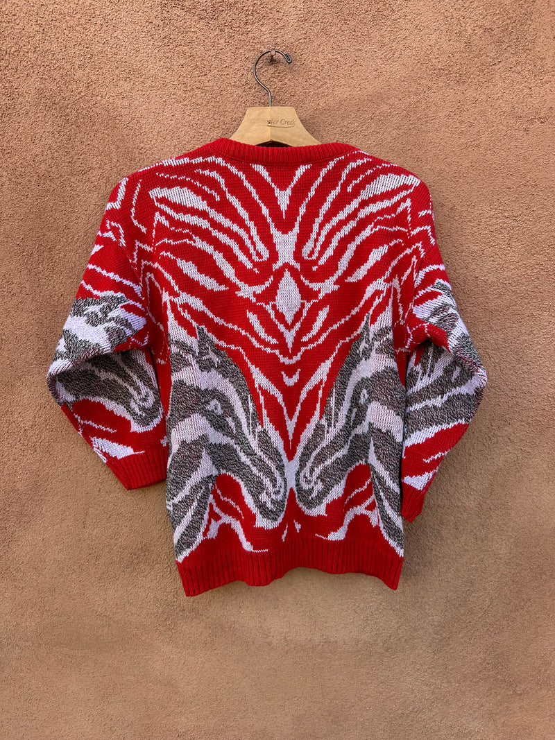 80's Zebra Sweater
