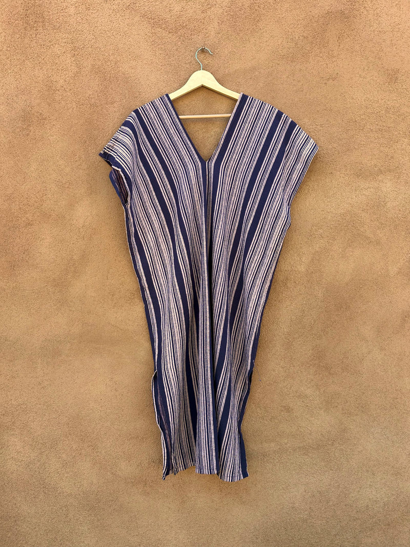 Purple Stitched Pocketed Cotton Tunic