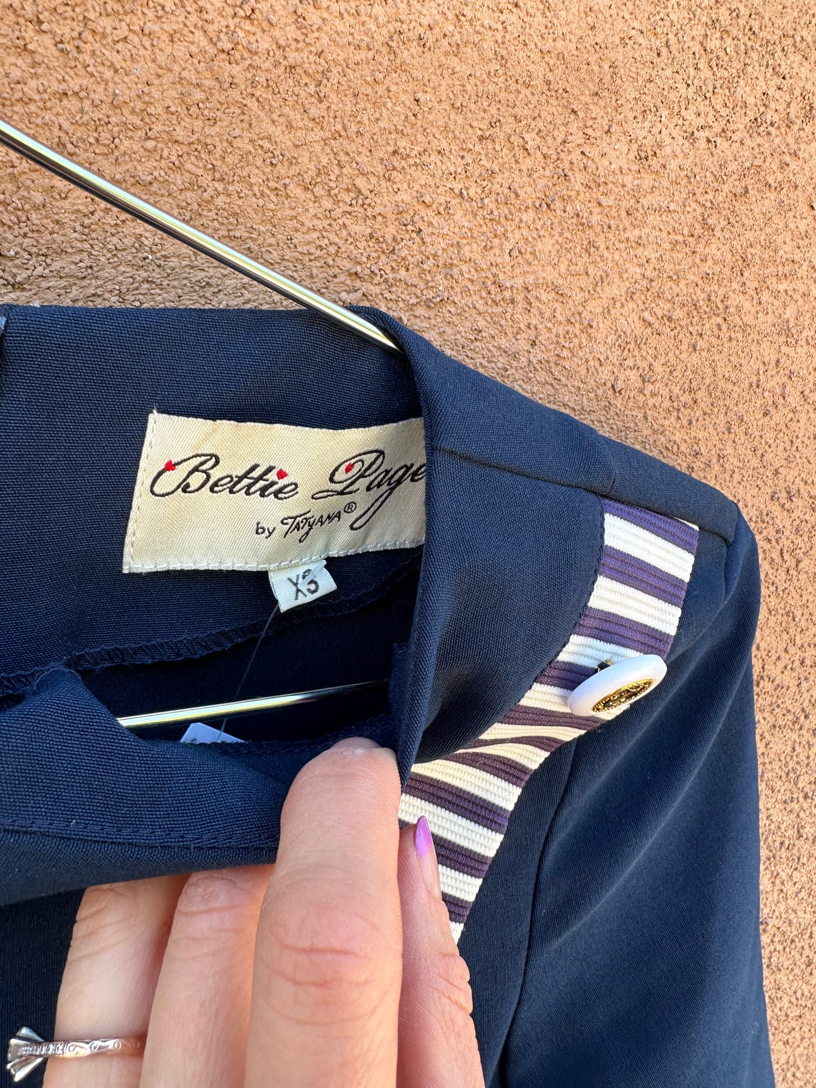 Bettie Page Sailor Dress  DESERT MOSS VINTAGE
