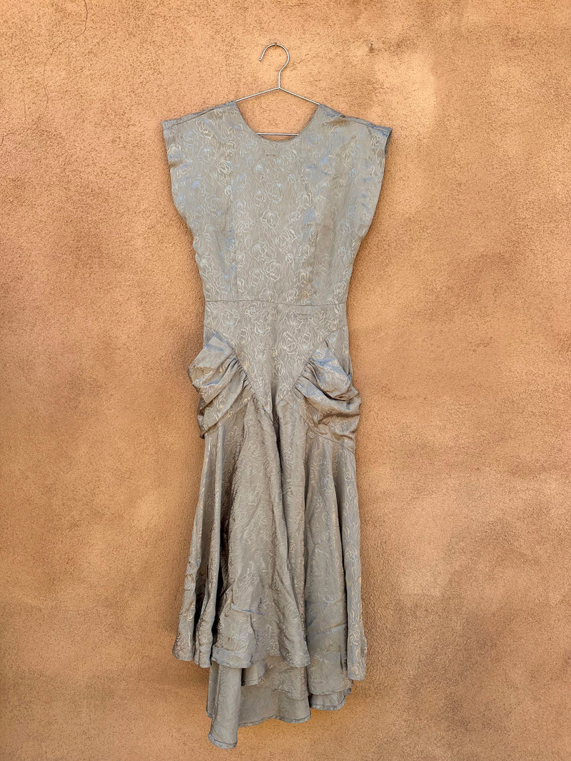 Floral Satin Dress by "Young Lady"