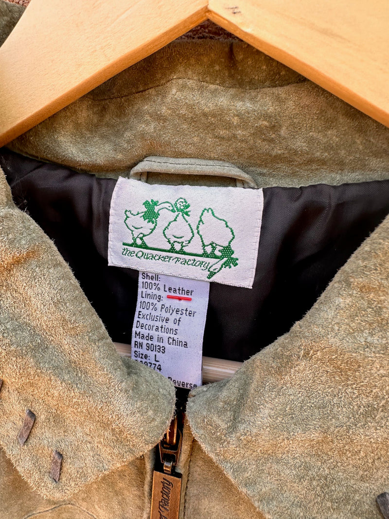 Suede Pumpkin Jacket - Quacker Factory