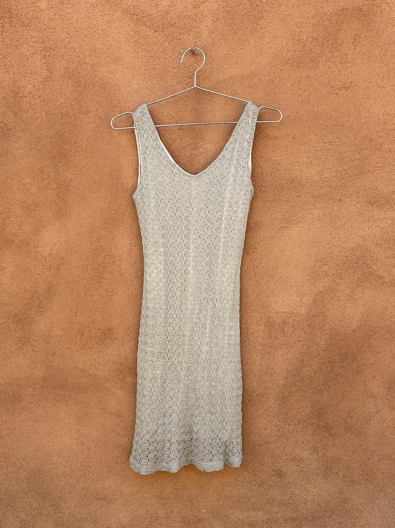 Isabel Ardee Petites by Moti Bashan Silver Lace Dress