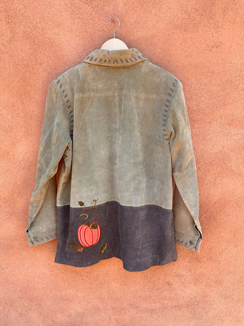 Suede Pumpkin Jacket - Quacker Factory