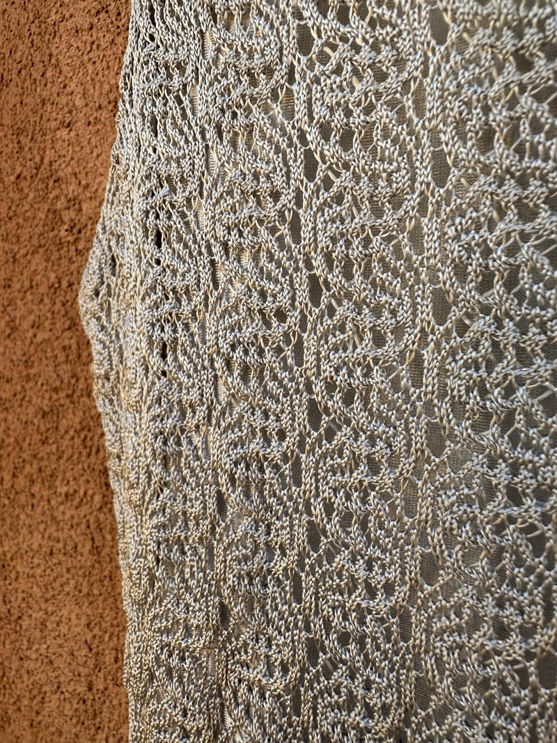 Isabel Ardee Petites by Moti Bashan Silver Lace Dress