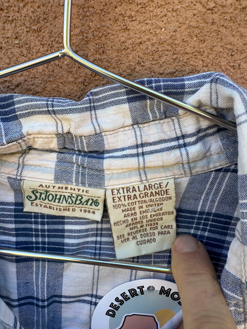 St. John's Bay Plaid Shirt - as is