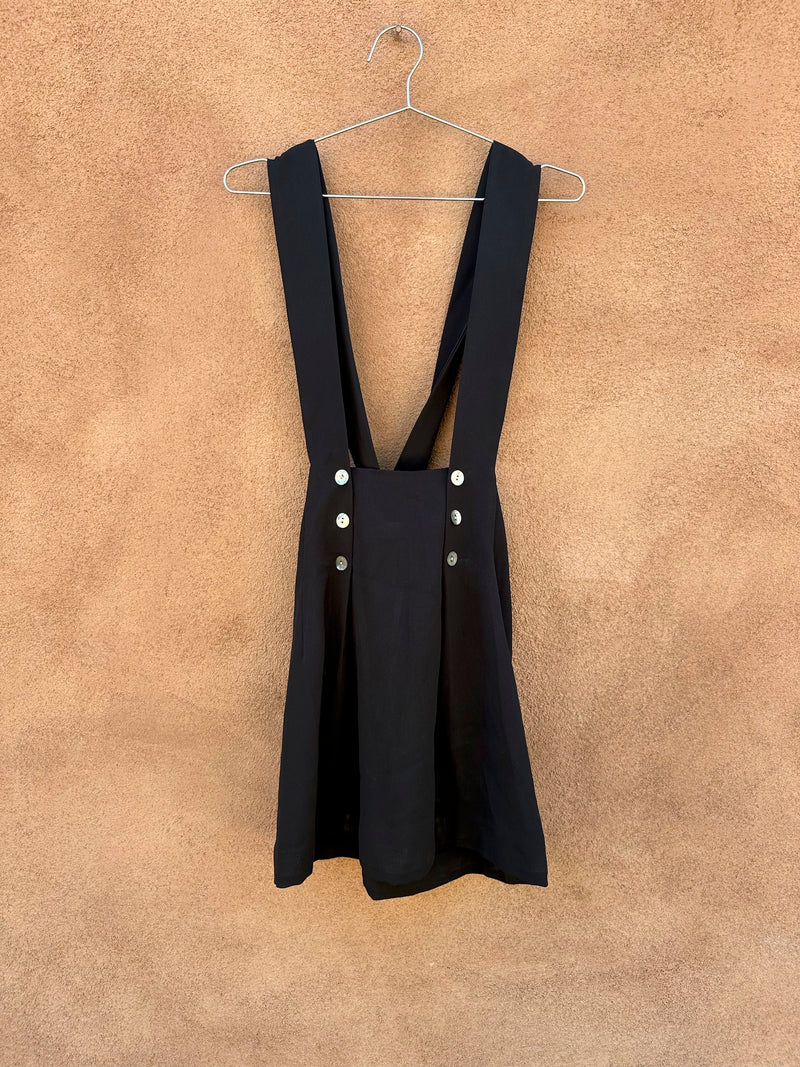 Judy Knapp Black Pinafore - Made in USA