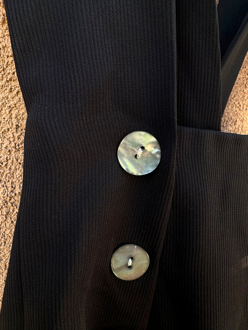 Judy Knapp Black Pinafore - Made in USA