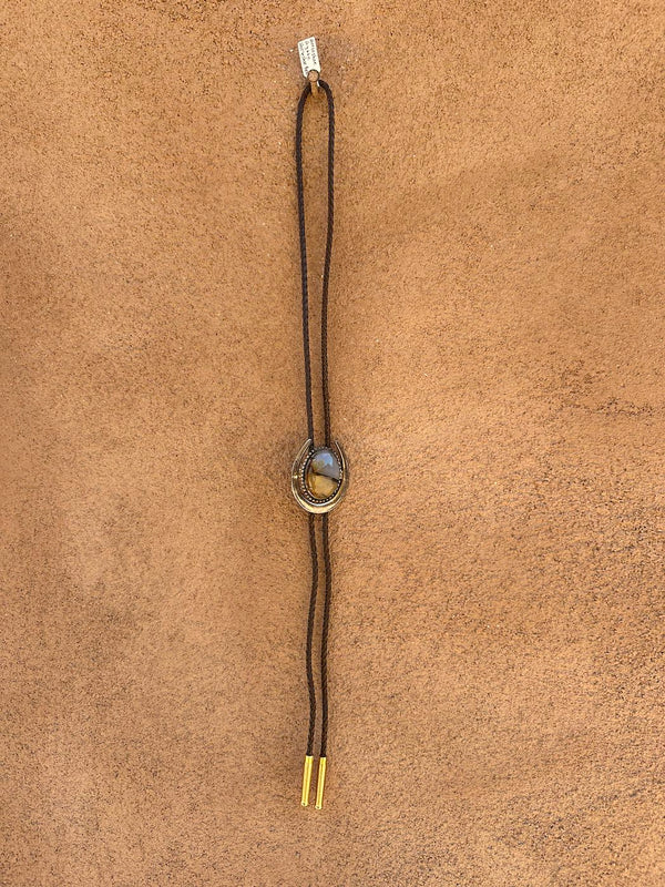Horseshoe Agate Horseshoe Bolo Tie