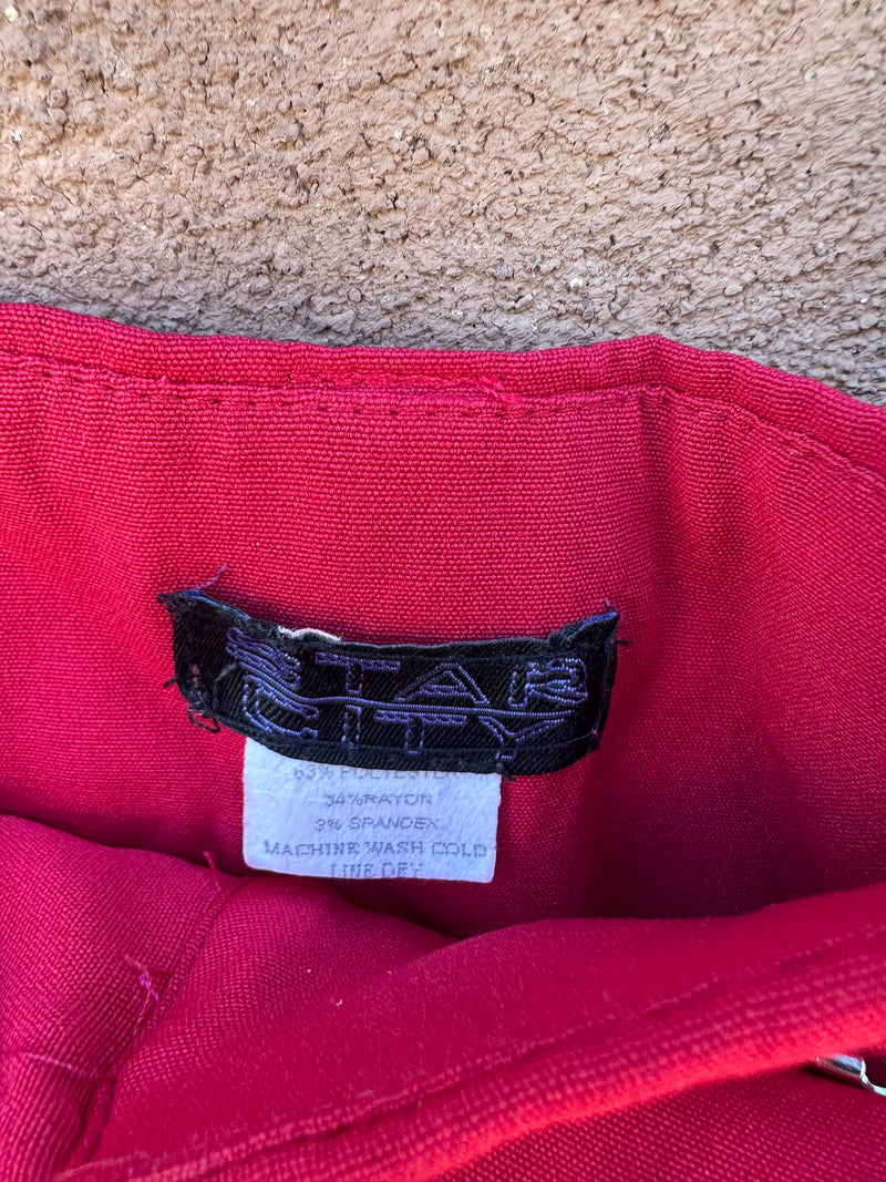 Star City 1980's Red Hip Slacks