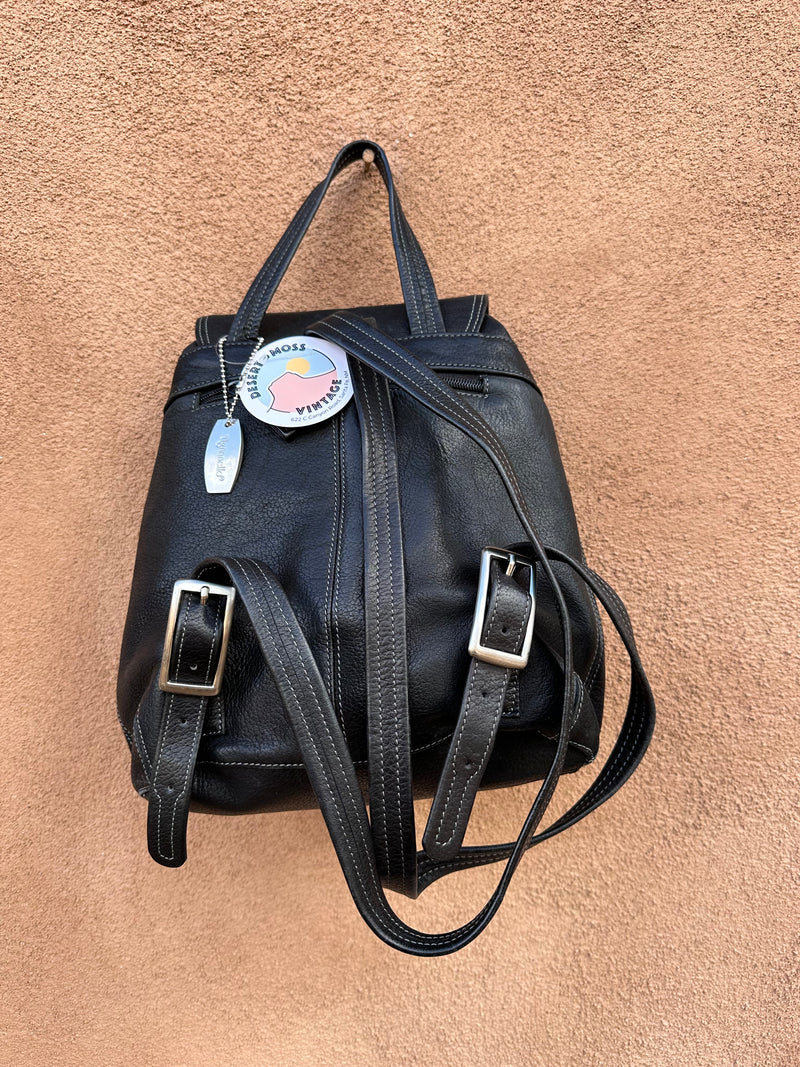 Leather Tignanello Backpack - Black