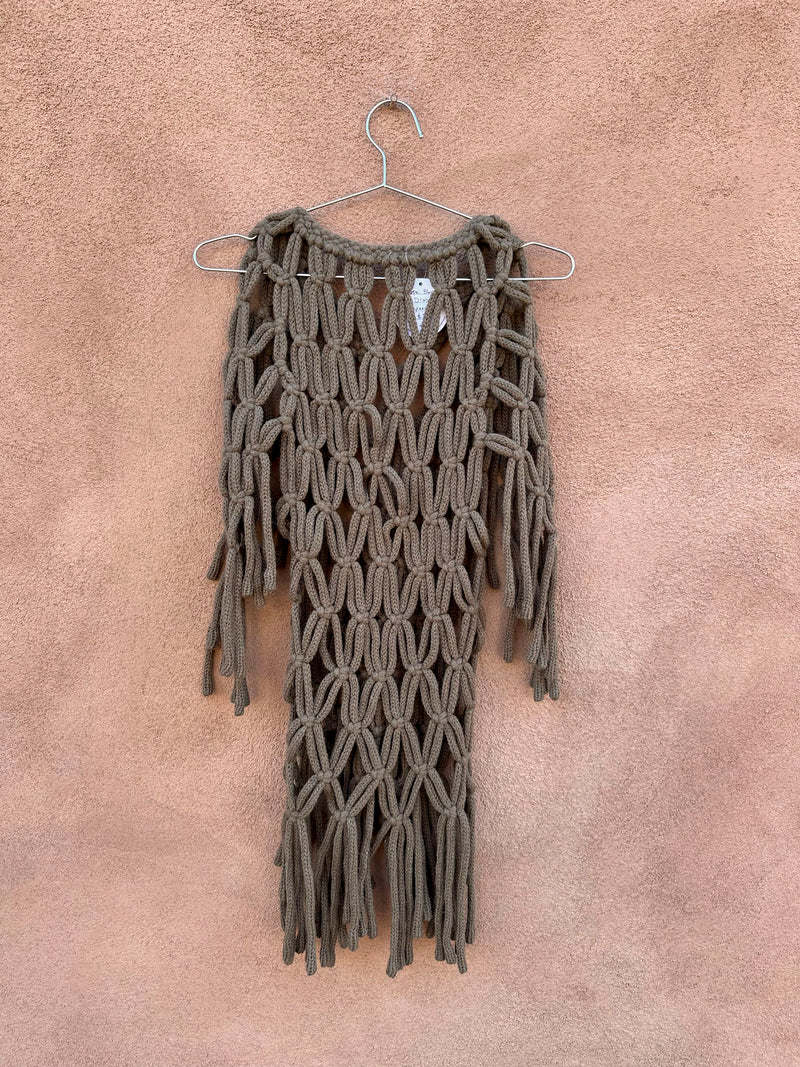 Knit Rope Blouse in Drab Green
