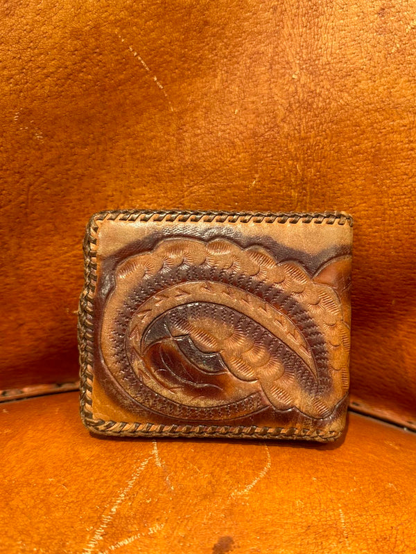 Tooled Leather Snap Wallet