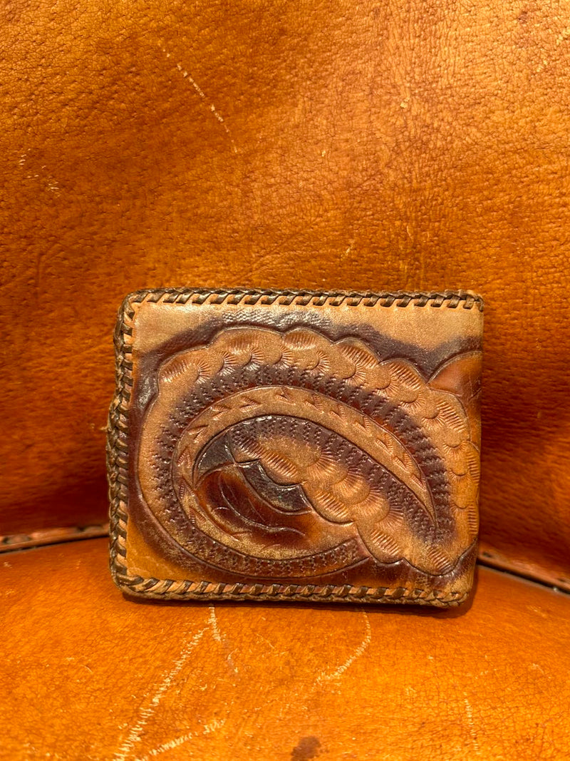 Tooled Leather Snap Wallet