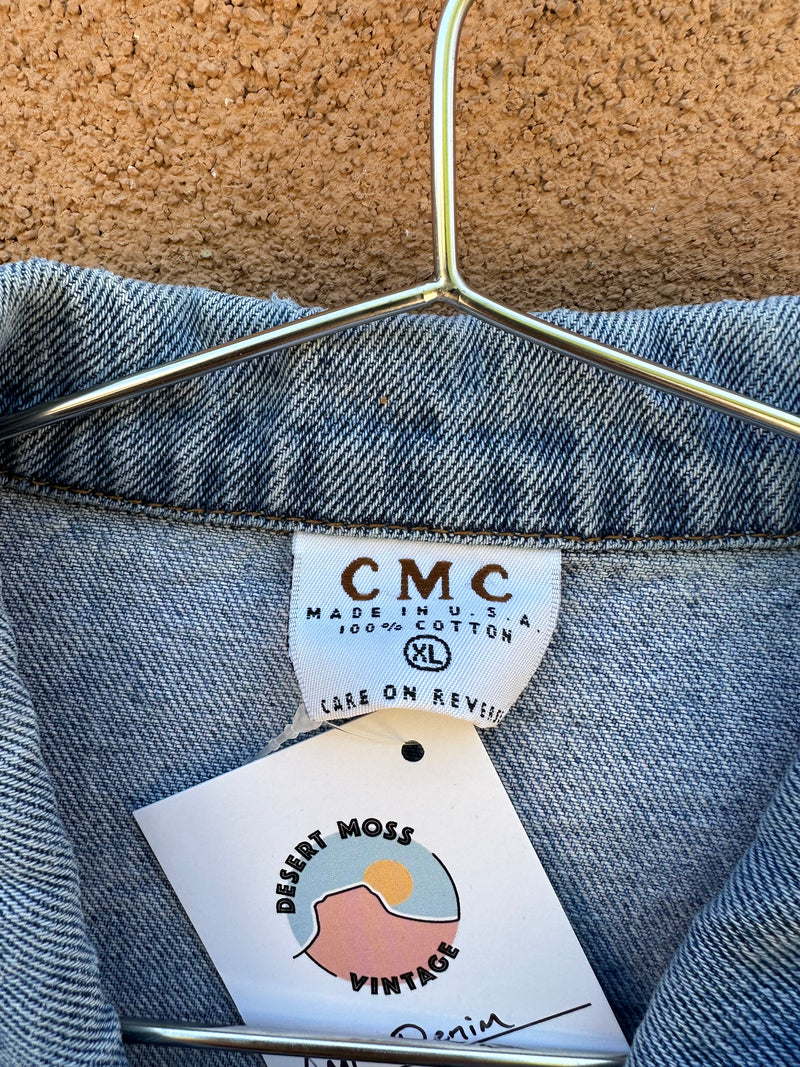 CMC Denim Jacket with Unique Ribbing