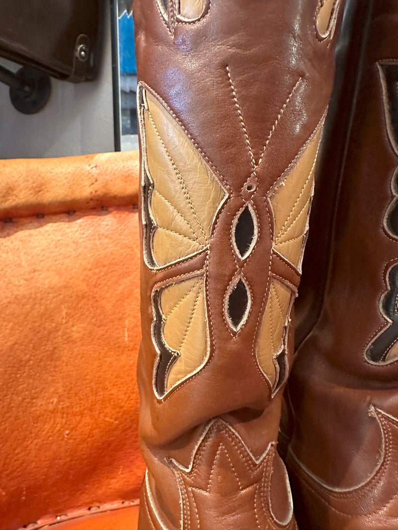 1970's Tony Lama Butterfly Boots 7.5C