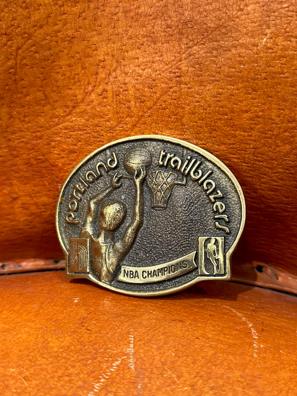 Original Portland Trail Blazers NBA Champions Brass Buckle