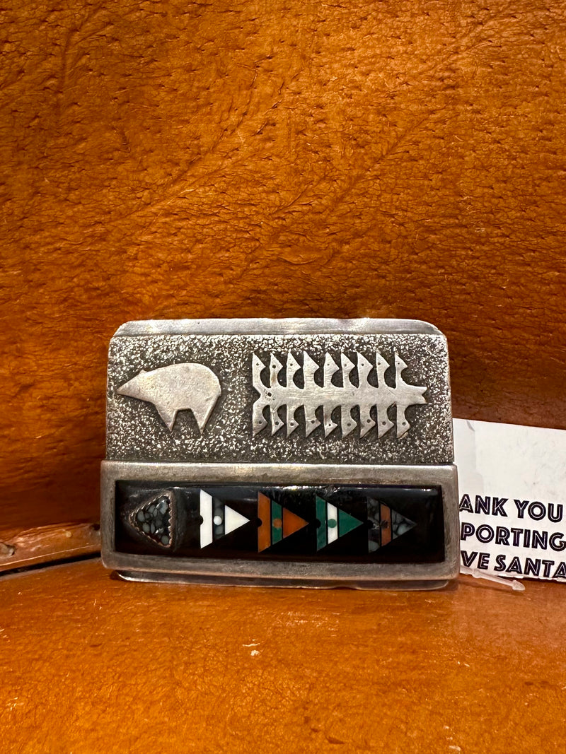 Jim Harrison (Navajo) Belt Buckle with Bear