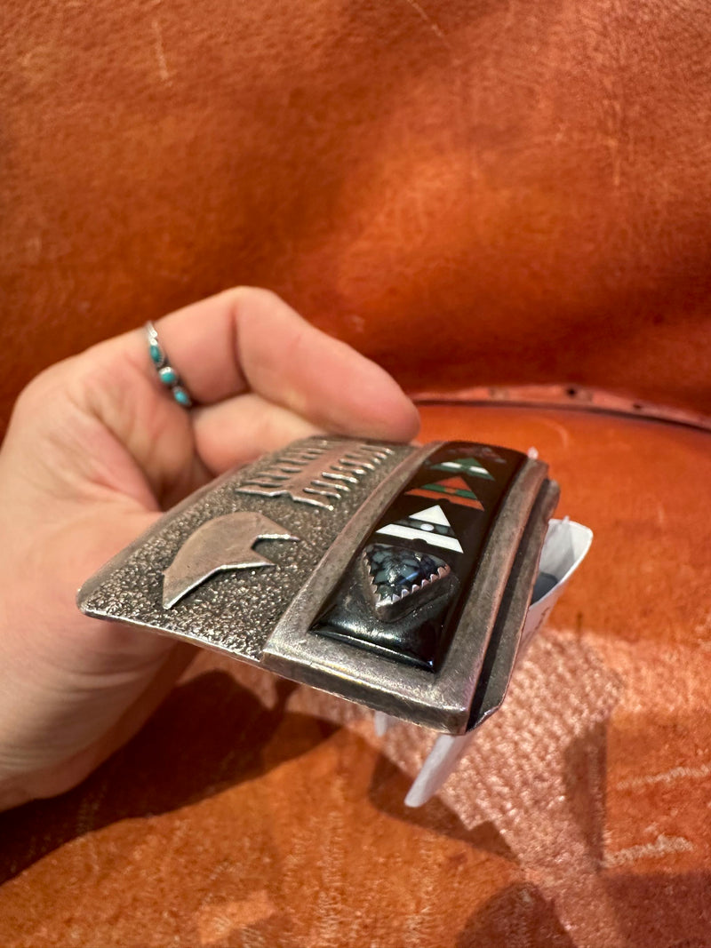Jim Harrison (Navajo) Belt Buckle with Bear