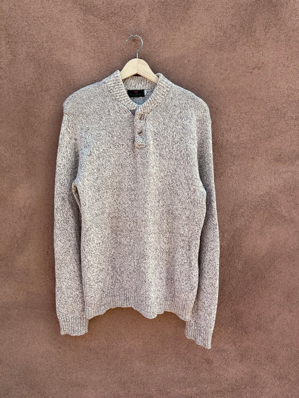 Late 70's/Early 80's Wool Henley Sweater - Abercrombie & Fitch