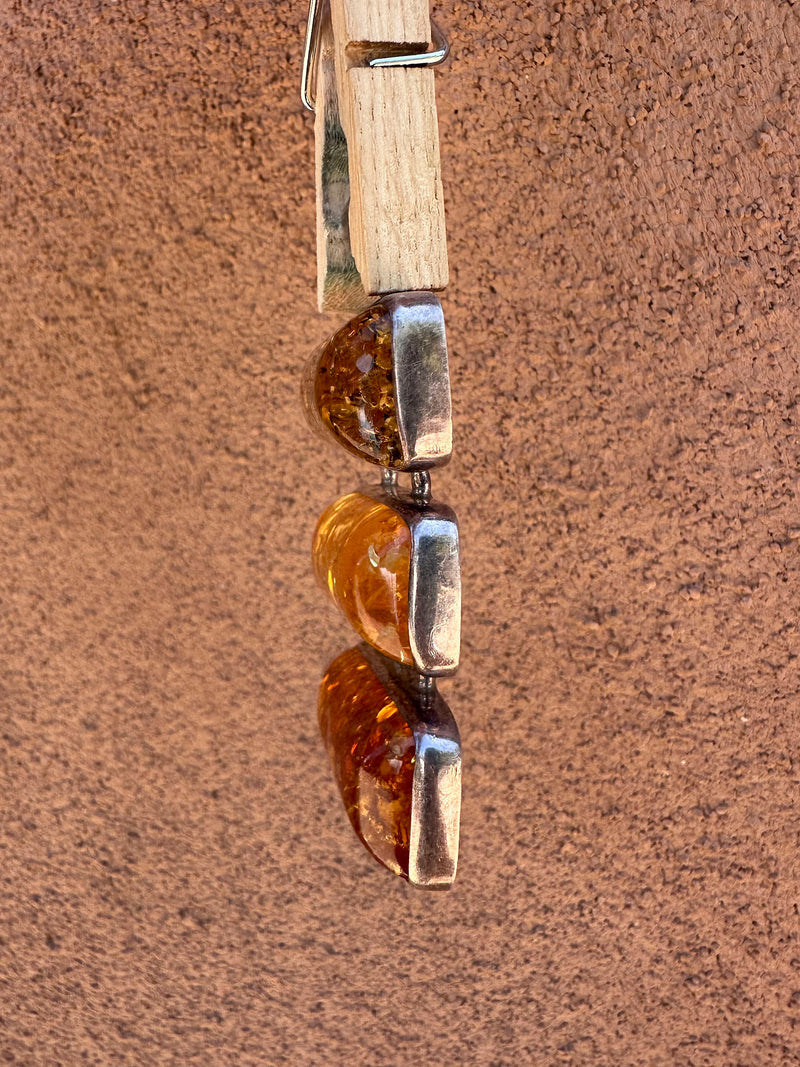Amber & Sterling Pendant