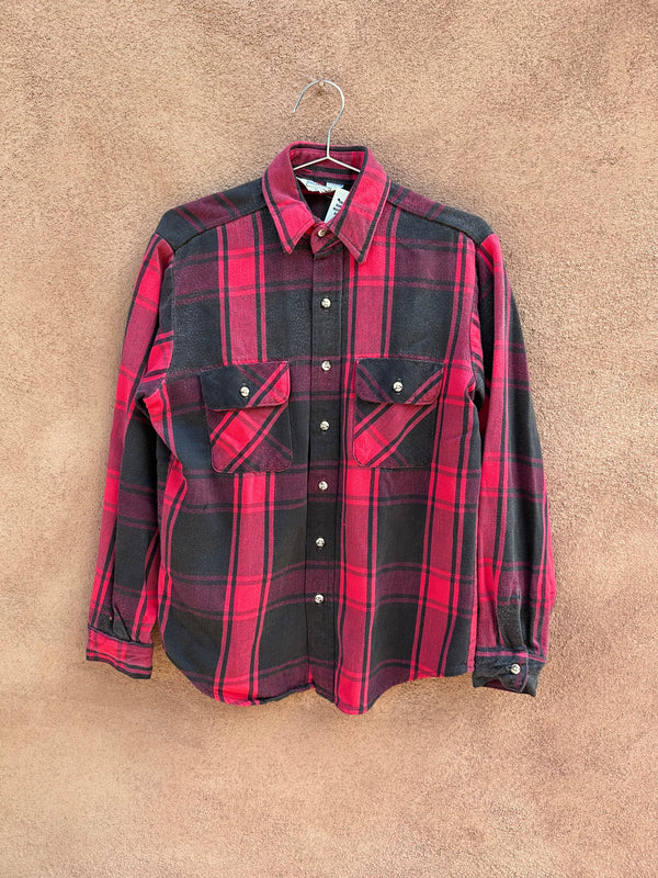 80's Buffalo Plaid Five Brothers Heavy Cotton Shirt