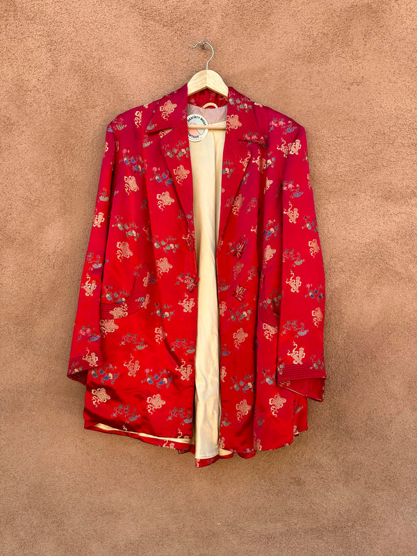 Red Silk Tangzhuang Jacket - as is