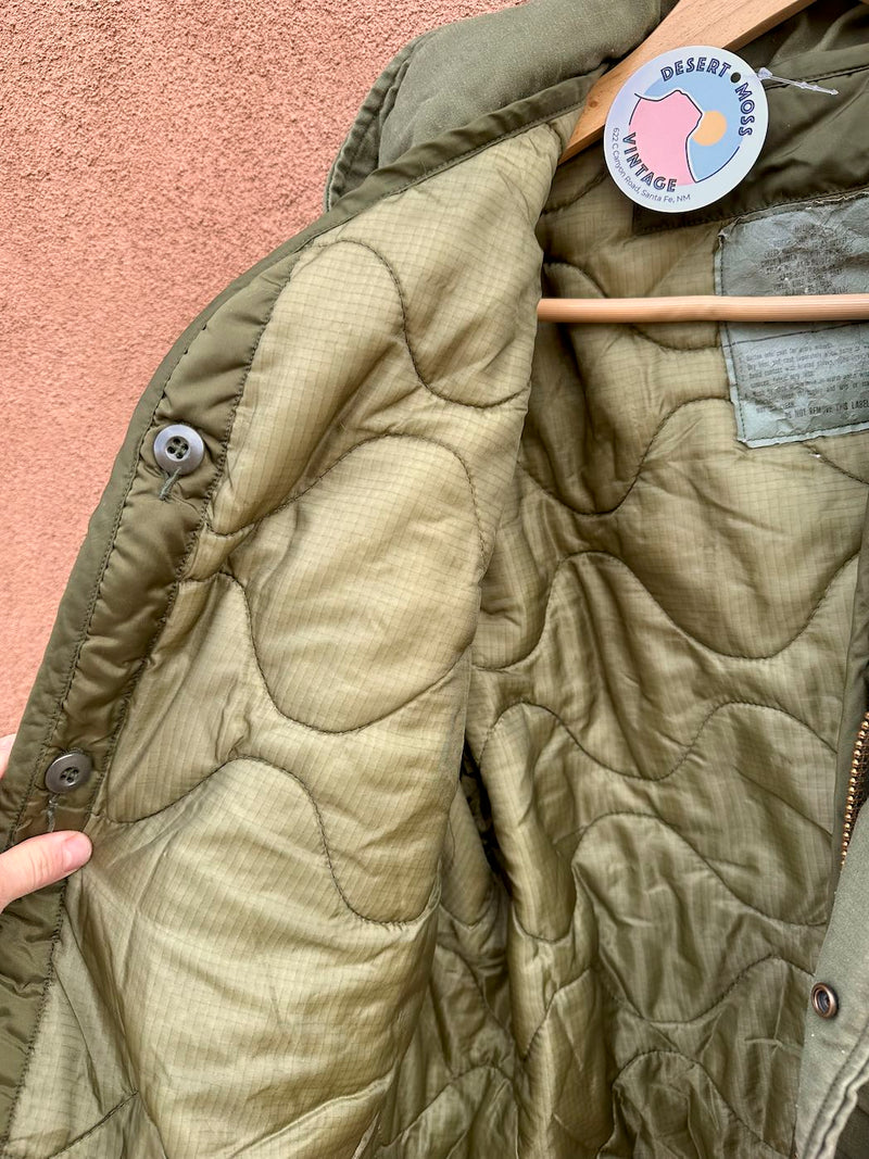 Cotton US Army Winter Field Jacket with Quilted Liner, Medium