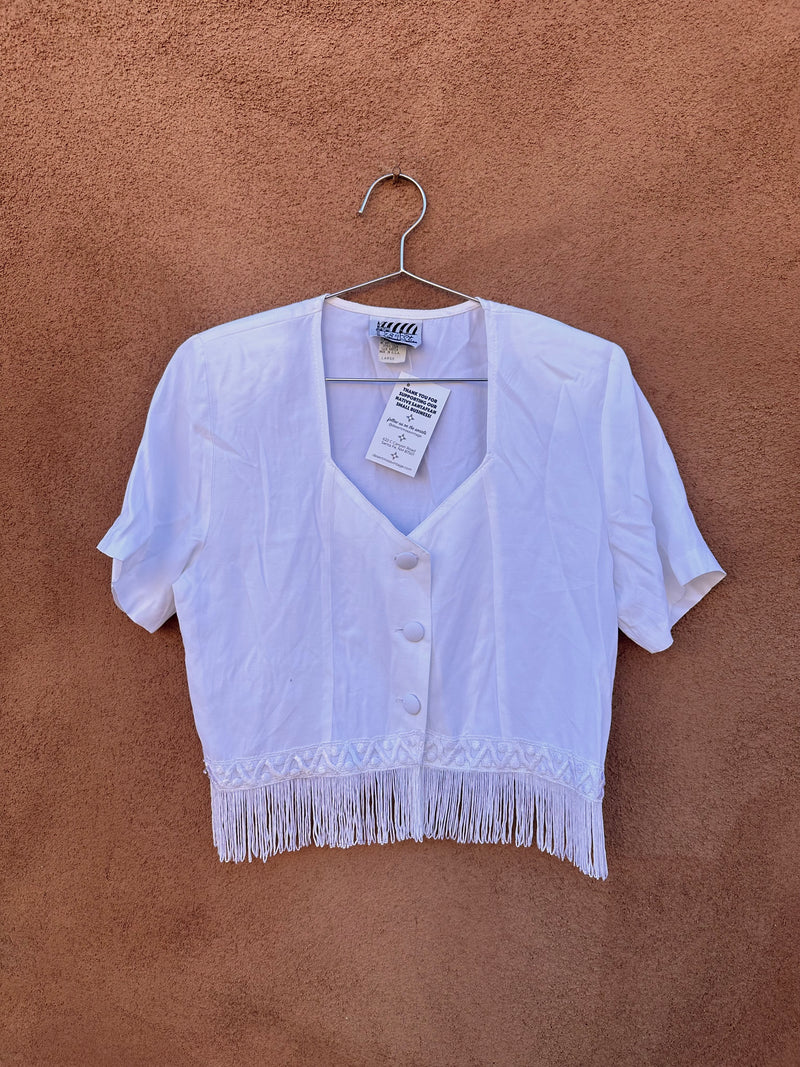 18th St. Cropped Fringe Blouse