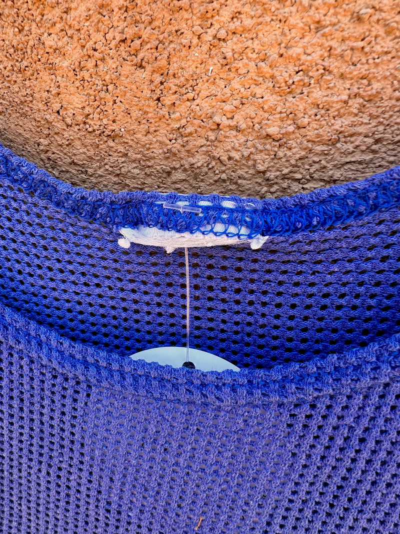 Blue Mesh Tank Top - as is