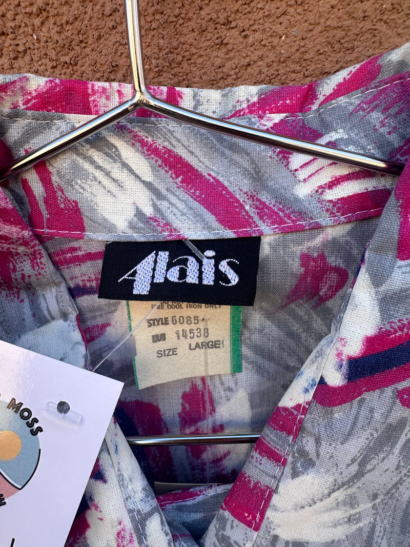 1980's Alais Brushstroke Blouse - as is